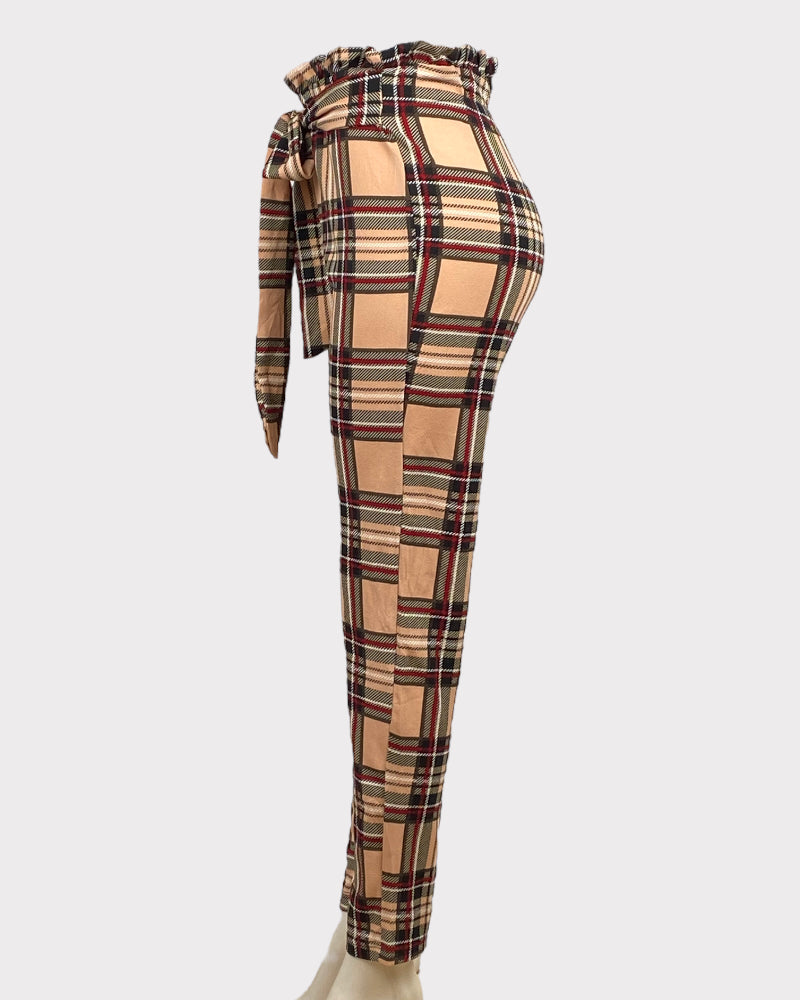 Stripped Brown Formal Ladies Plazo