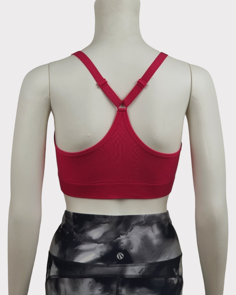 Ryka Plain Pink Adjusted Strap Sport Bra