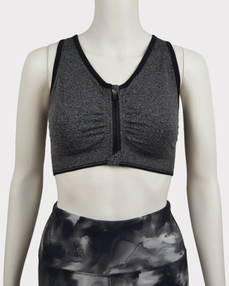 Normal Gray Shaped Sport Bra