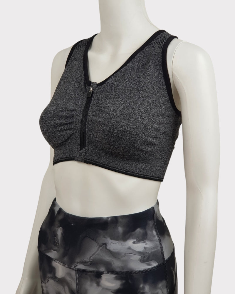 Normal Gray Shaped Sport Bra