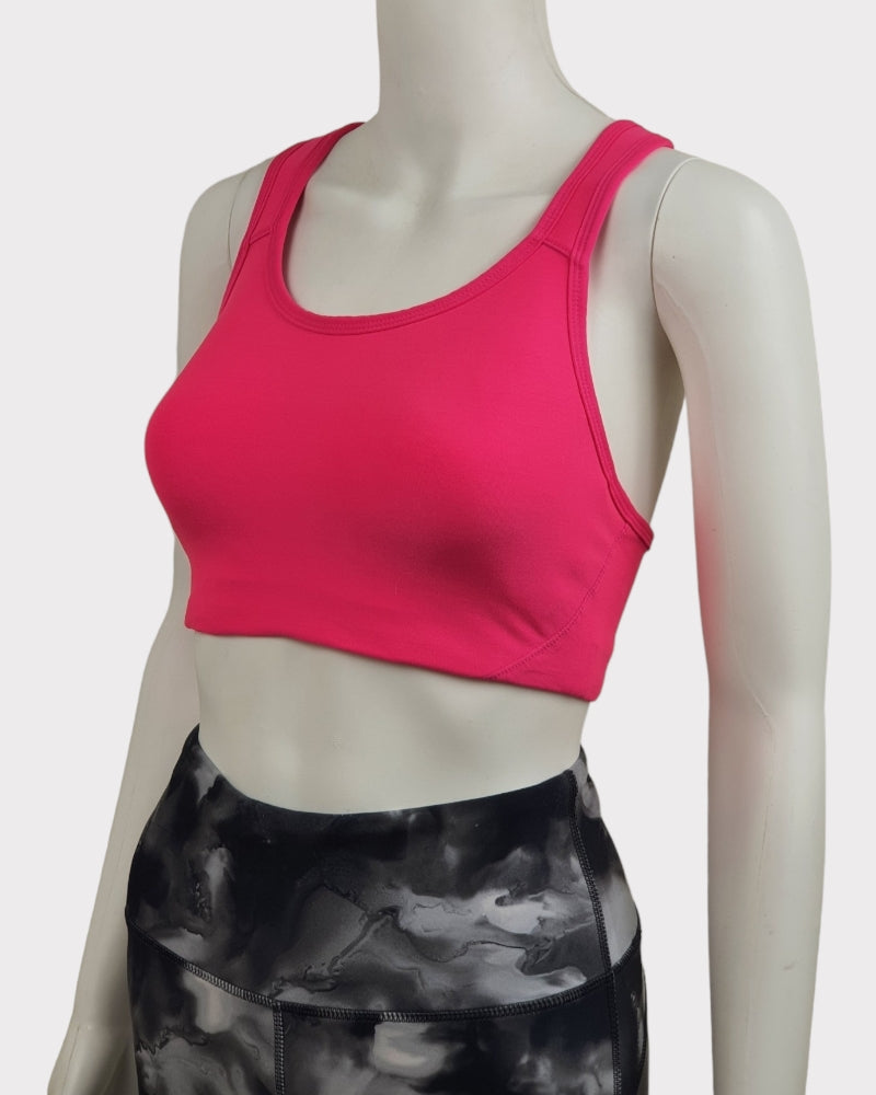 Plain Pink Style Sport Bra