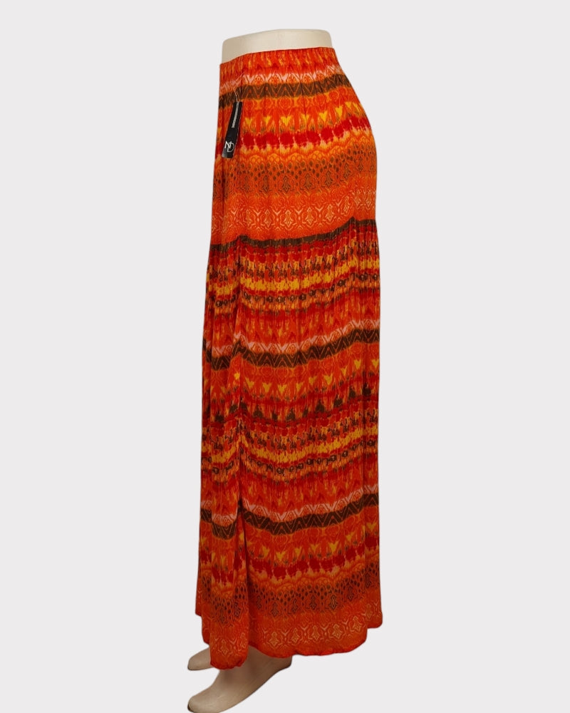 New Direction Stripped Black/orange Skirt