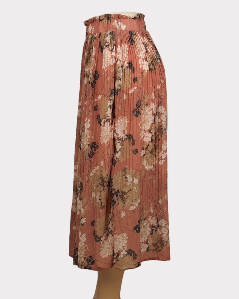 Simple Floral Peach Skirt