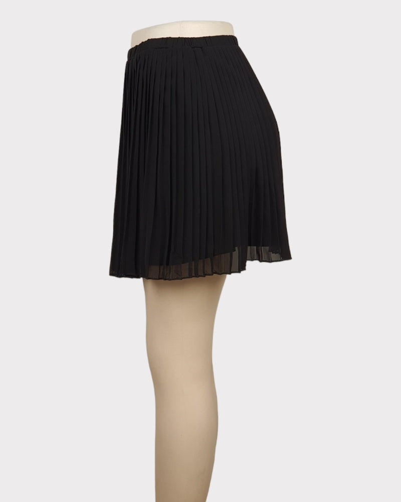 Lily White Plain Sexy Black Skirt