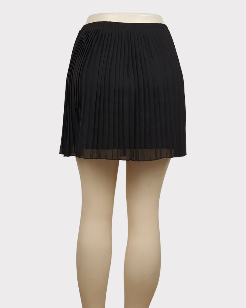 Lily White Plain Sexy Black Skirt