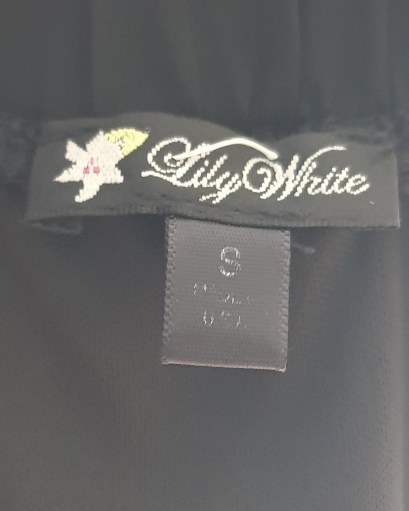 Lily White Plain Sexy Black Skirt