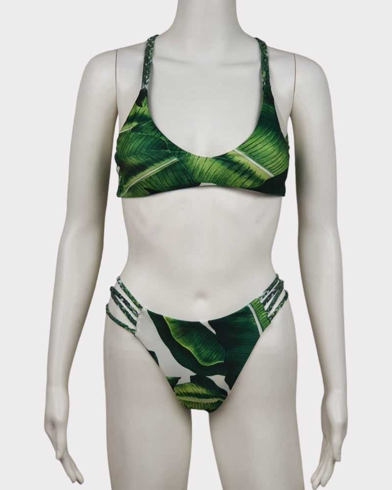 Green Summer Cross Back Swimsuit ( Small )