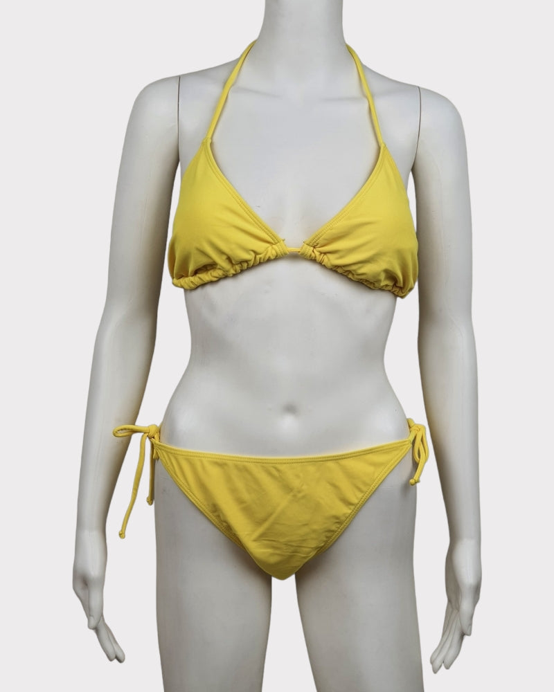 No Bounderies PlainYellow Swimsuit ( Large )