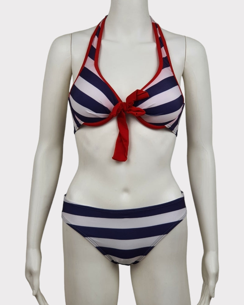 Yijao Red Stripped Swimsuit ( Large )