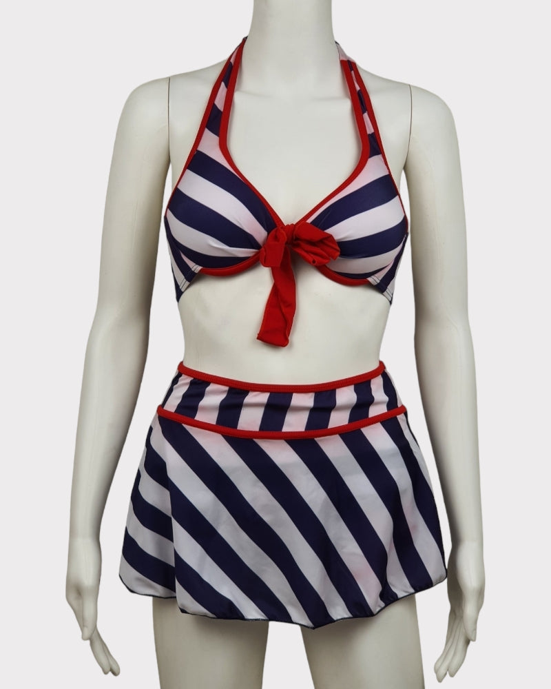 Yijao Red Stripped Swimsuit ( Large )