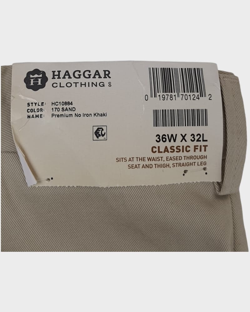 Haggar Clothing Premium Iron Khaki Men Pant ( W36-L32)