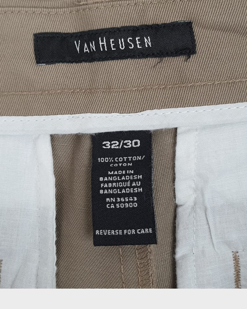 Van Heusen Plain Khaki Color Men Pant ( W32-L30 )