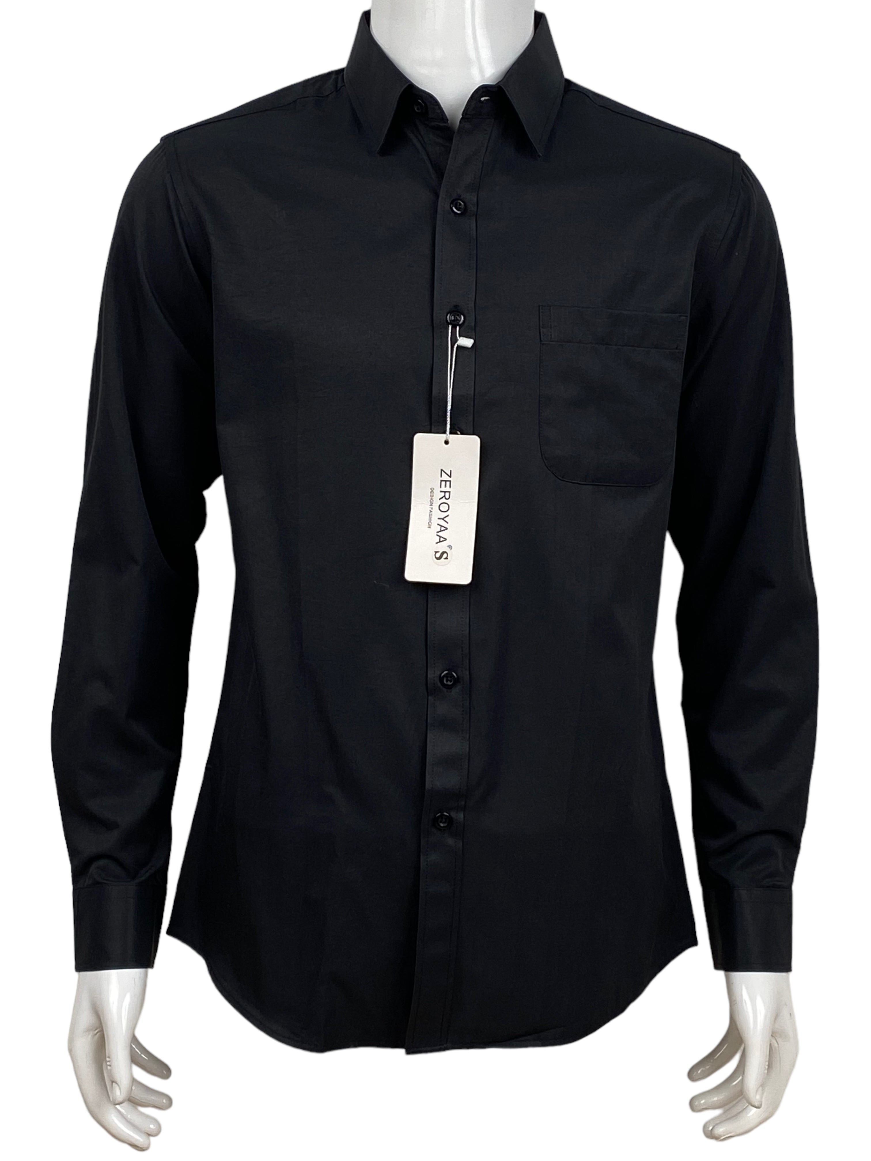 Zeroyaas Design Fashion Black Shirt