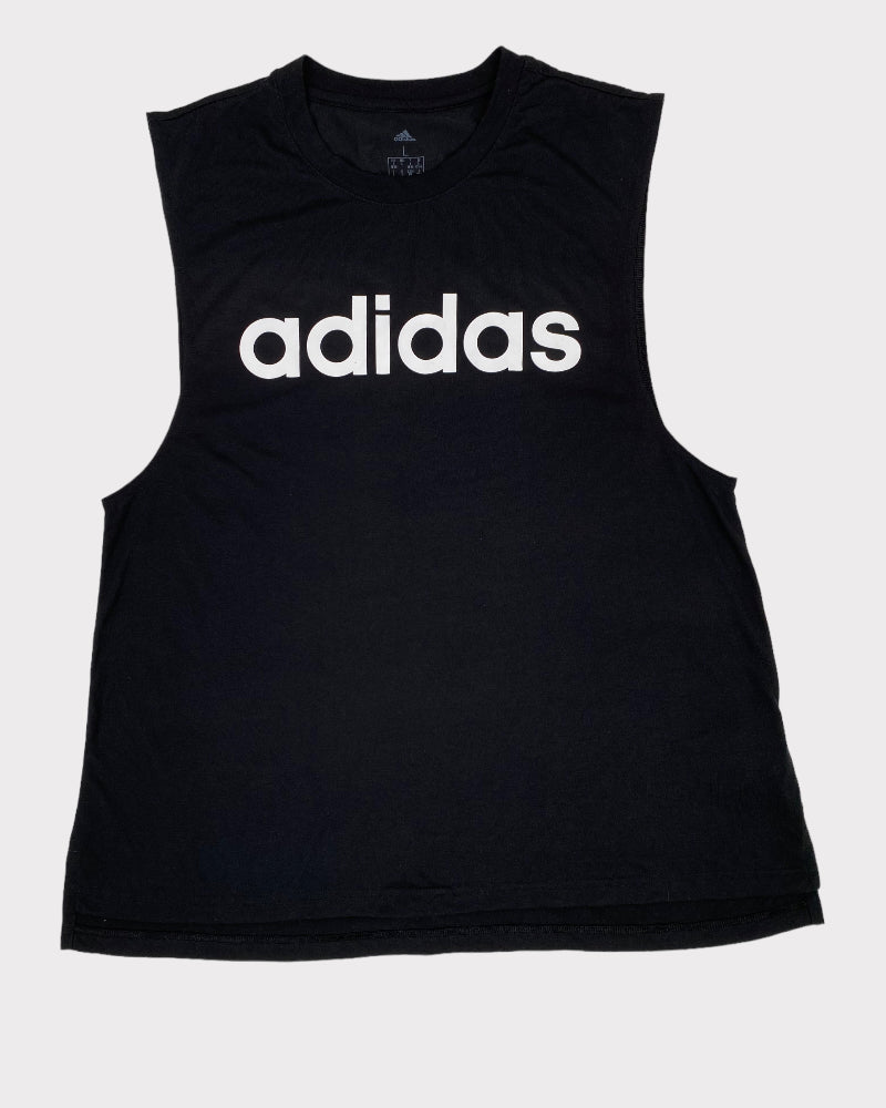 Adidas Fabric Black Men Tank Top