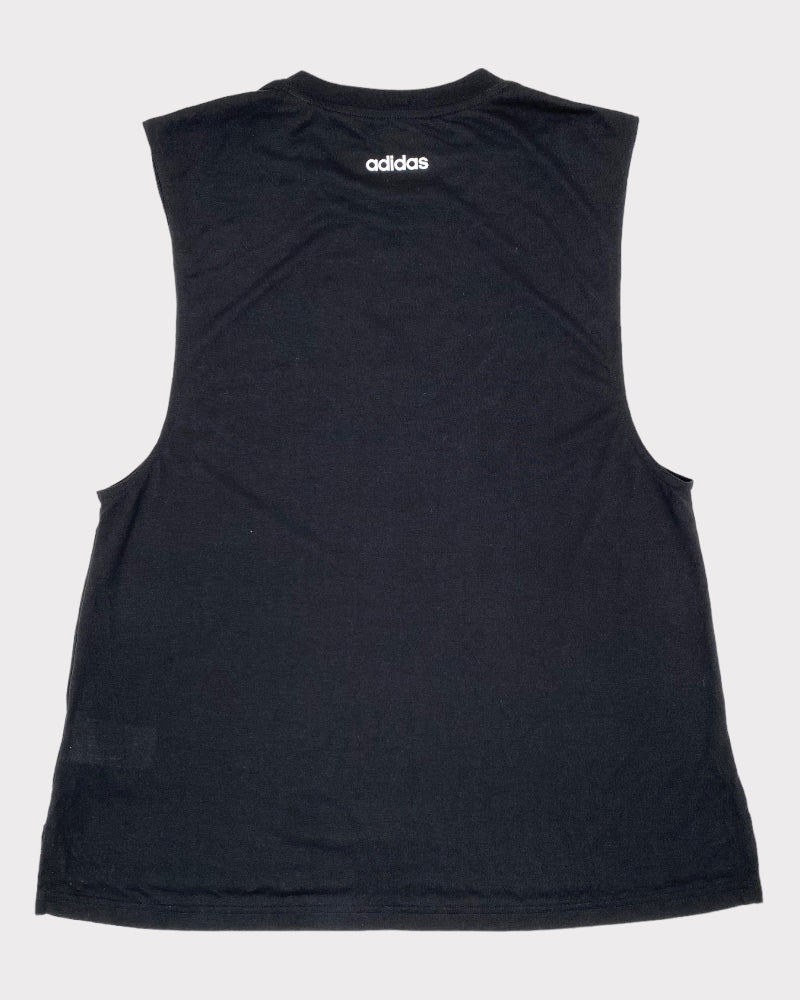 Adidas Fabric Black Men Tank Top