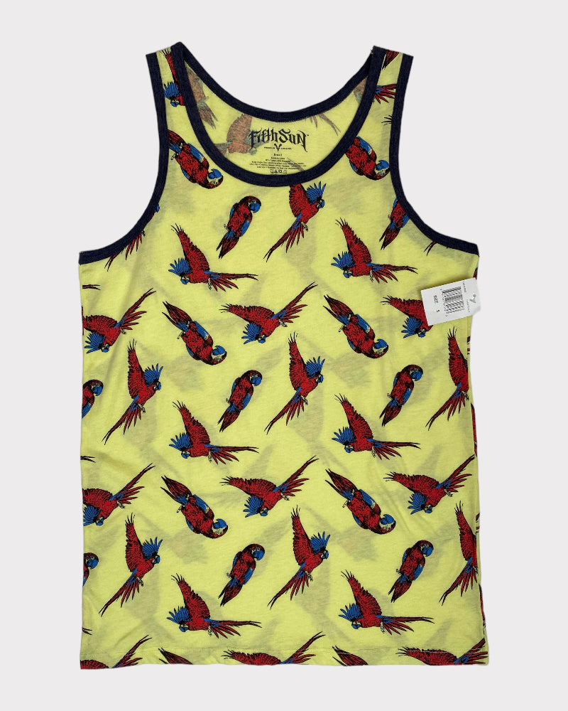 Fifth Son Bird Yellow Men Tank Top