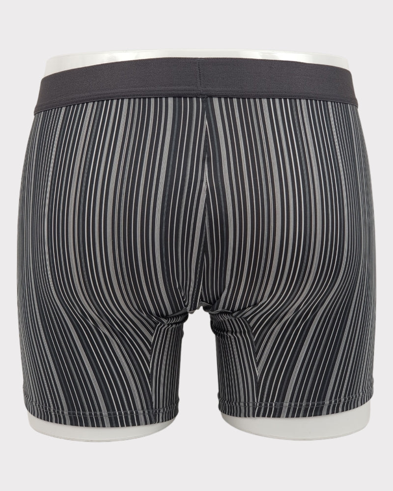 Rever Gray Stripped Polyester Men Boxer