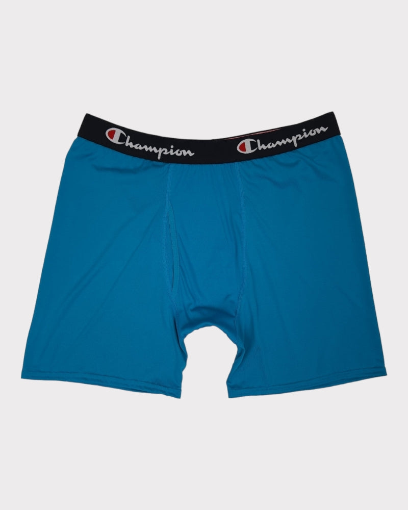 Champion Plain Blue Polyester Men Boxer