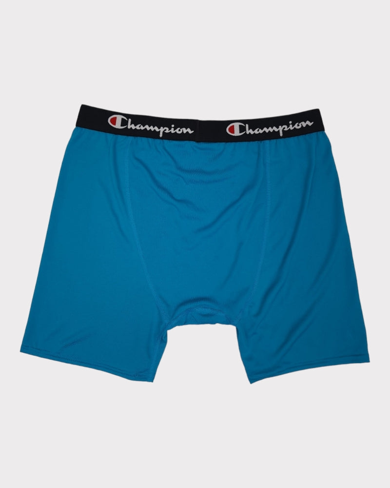 Champion Plain Blue Polyester Men Boxer