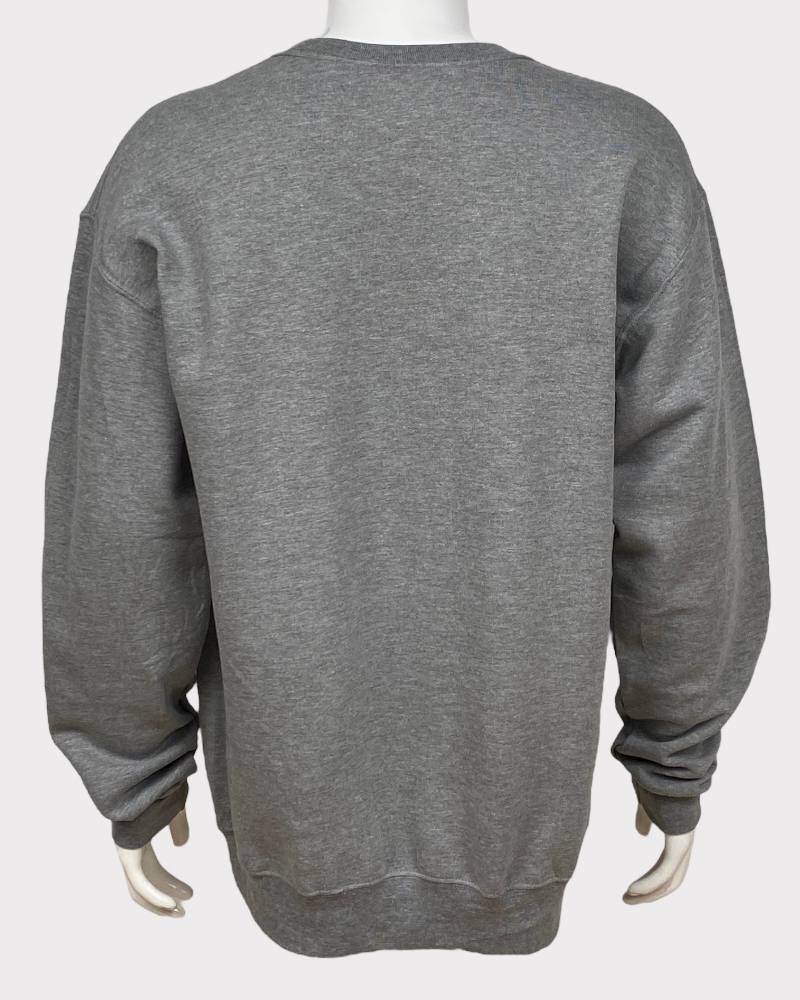 Fruit Of The Loom Gray Round Neck Sweatshirt ( L )