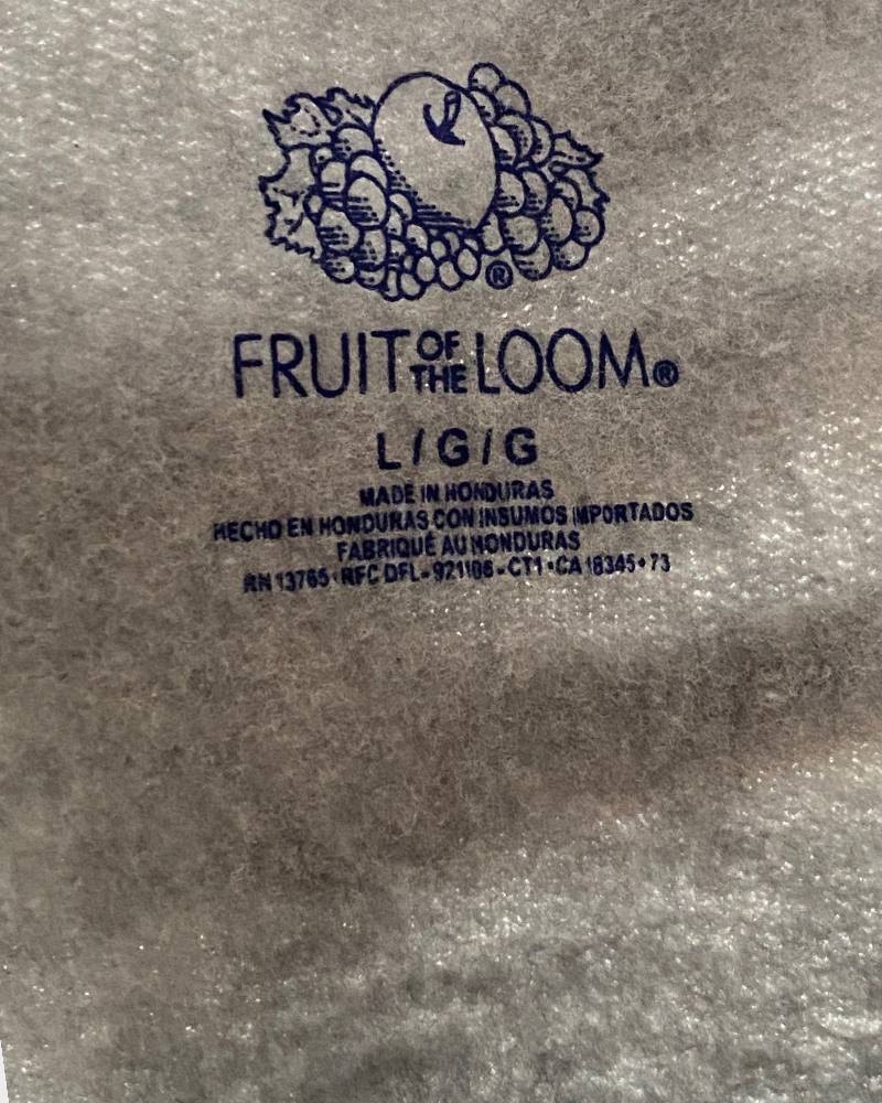 Fruit Of The Loom Gray Round Neck Sweatshirt ( L )