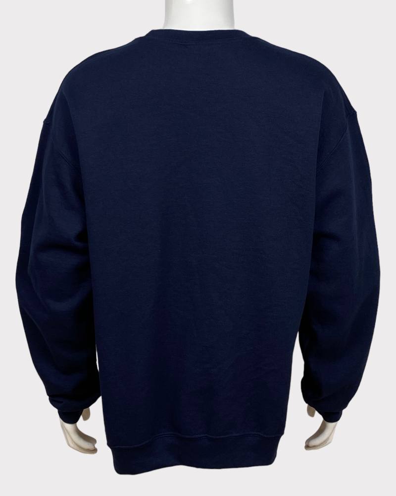 Gildan Dark Blue Round Neck Sweatshirt ( L )