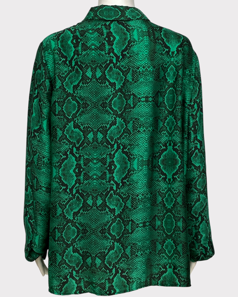 PRIMARK green snake print blouse ( uk18)