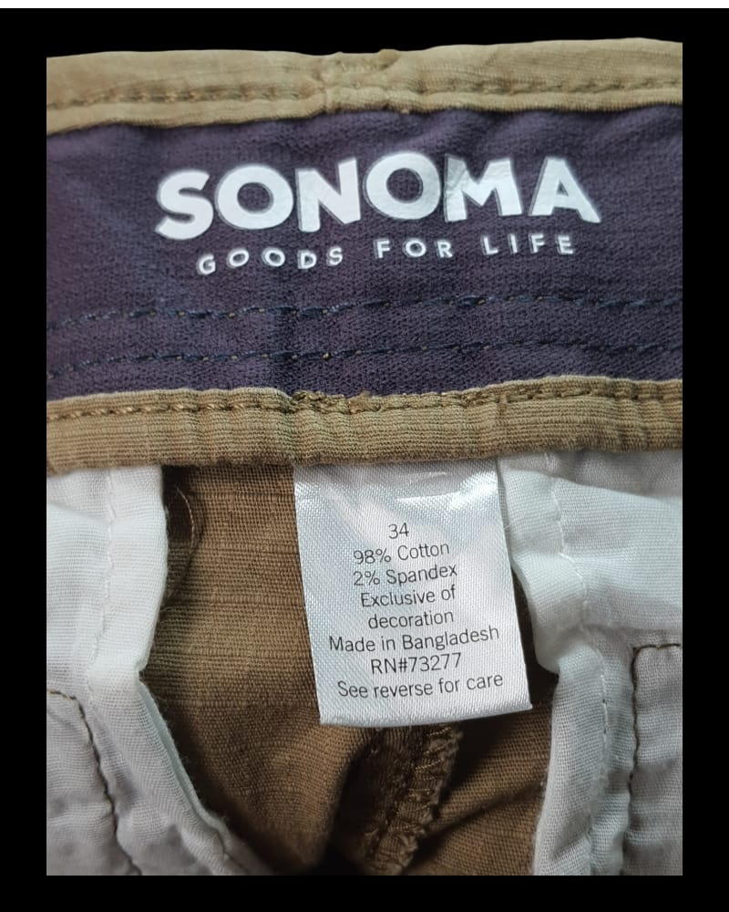 Sonoma Brown Cargo Shorts ( 34 )