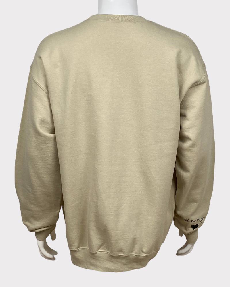 Gildan Cream Round Neck Sweatshirt ( L )