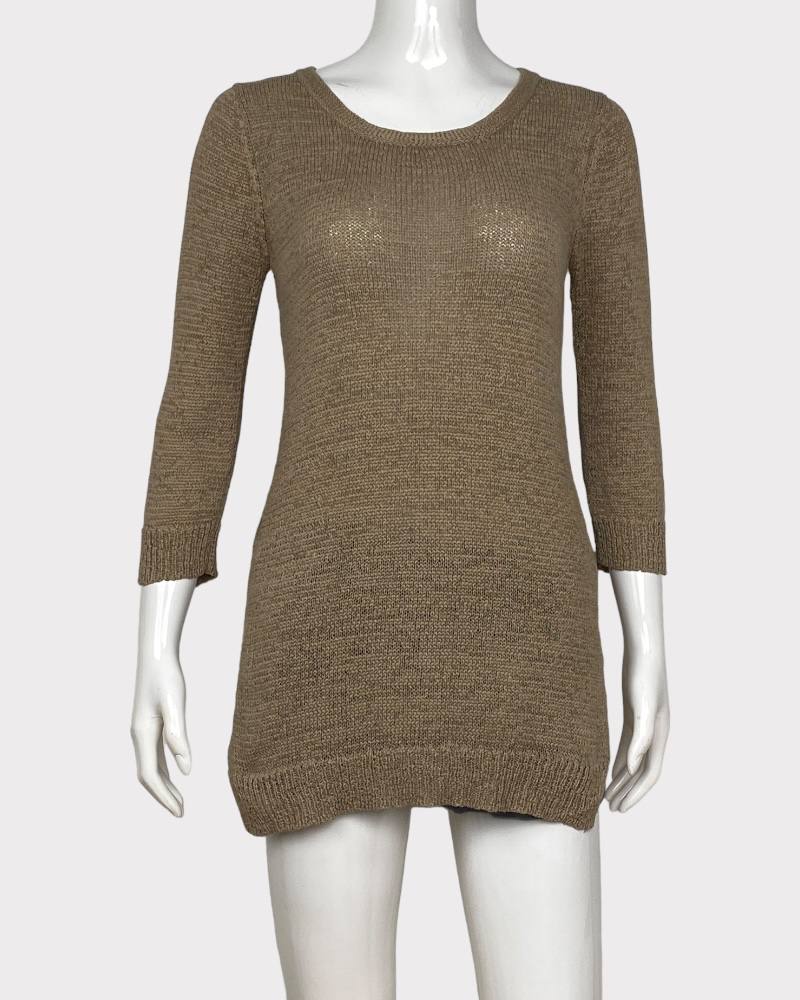 NY Light Brown Ladies Knitted Sweatshirt ( 8 )