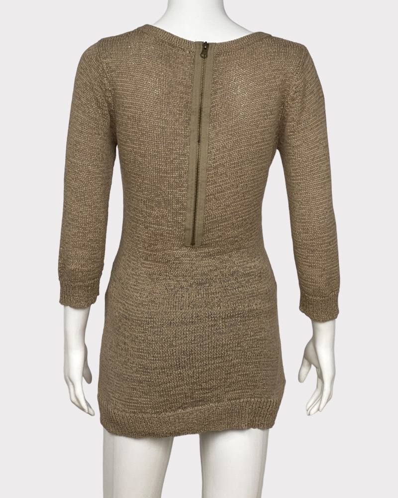 NY Light Brown Ladies Knitted Sweatshirt ( 8 )