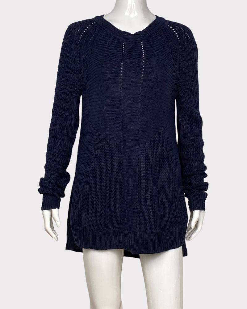 Dip Dark Blue Ladies Knitted Sweatshirt ( M )