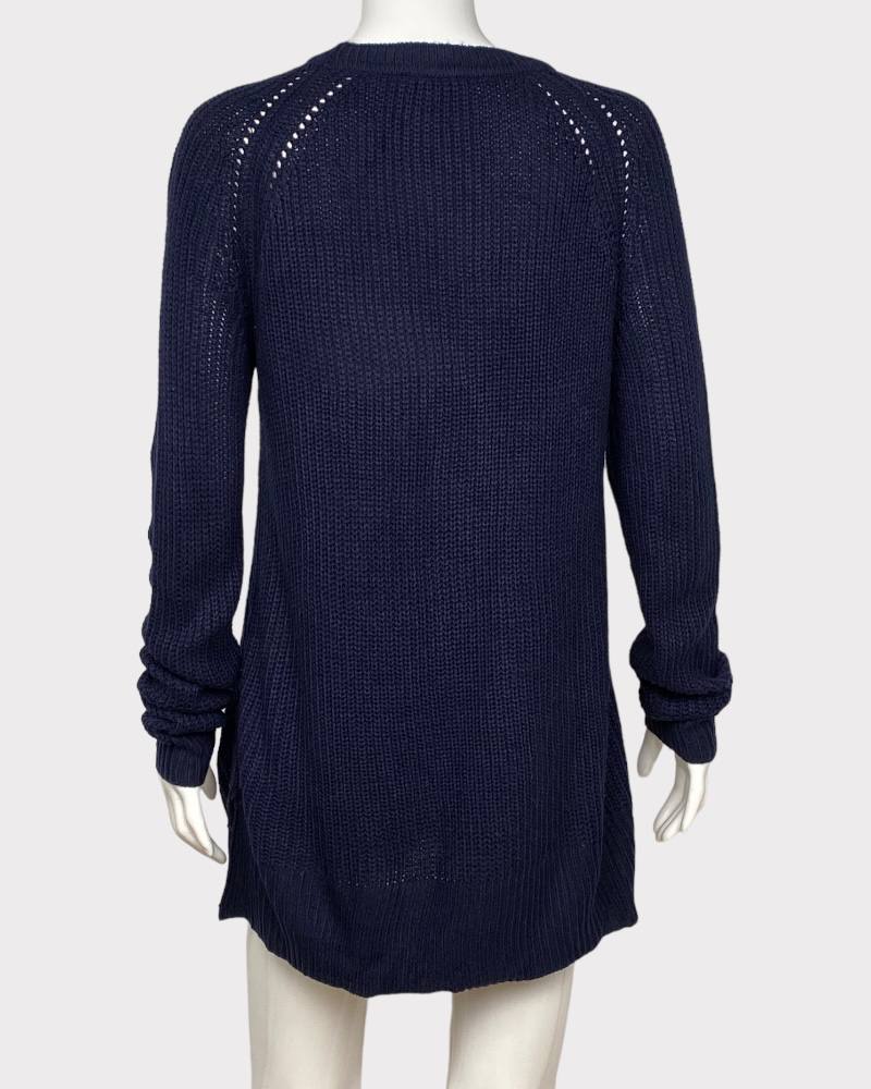 Dip Dark Blue Ladies Knitted Sweatshirt ( M )