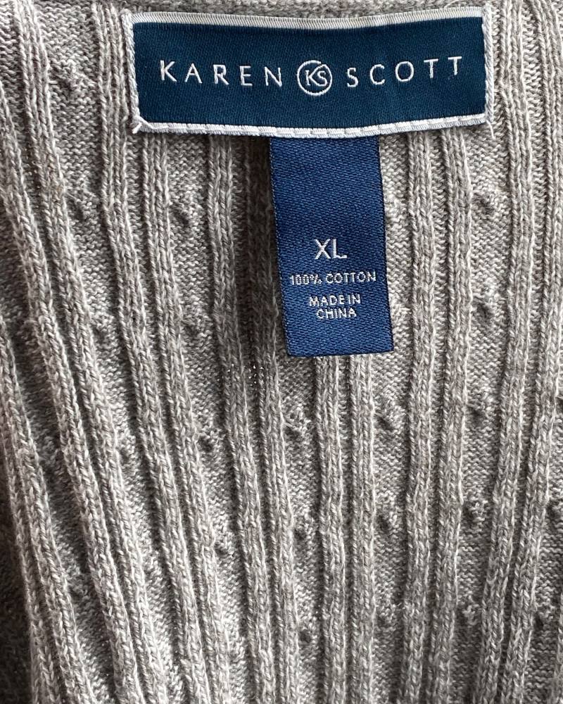 Karen Scott Ladies Knitted Sweatshirt ( XL )