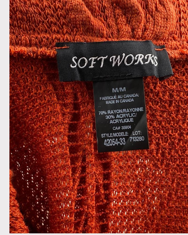 Soft Works Ladies Knitted Sweatshirt ( M )