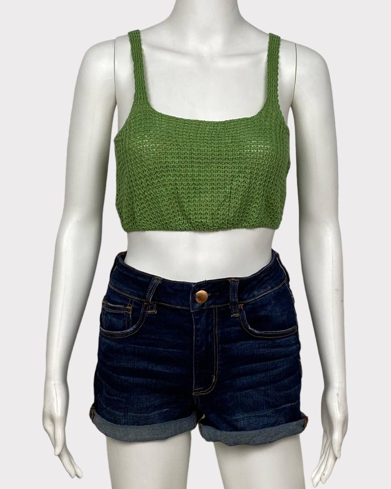 Shein Yarn Style Ladies Knitted Crop Top