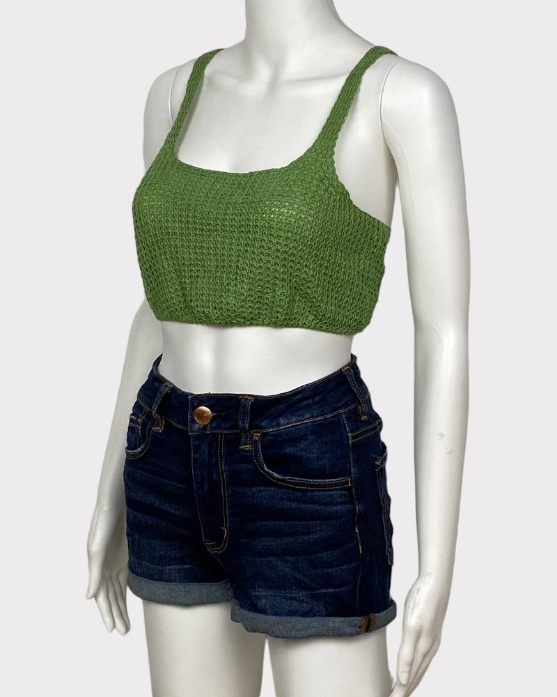 Shein Yarn Style Ladies Knitted Crop Top