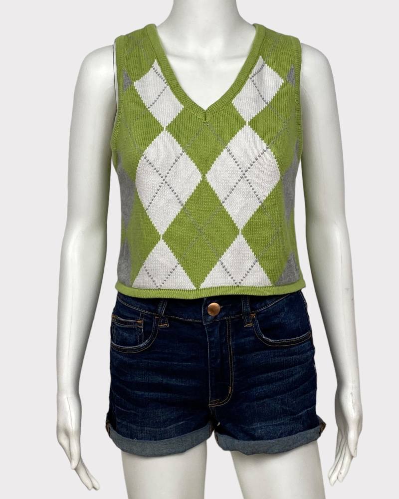 Forever 21 Greenly  Ladies Knitted Crop Top