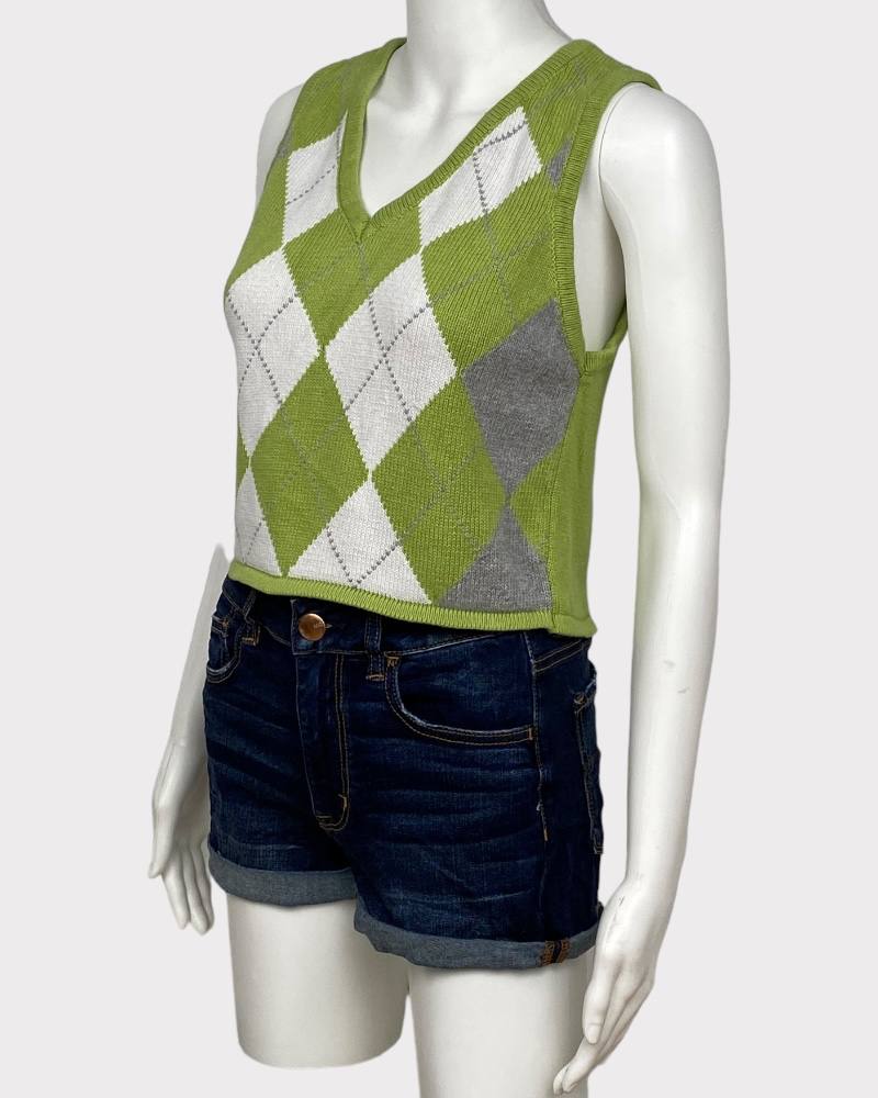 Forever 21 Greenly  Ladies Knitted Crop Top