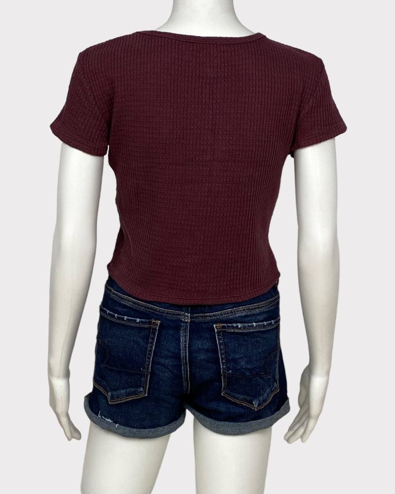 American Eagle Plain Color  Ladies Knitted Crop Top