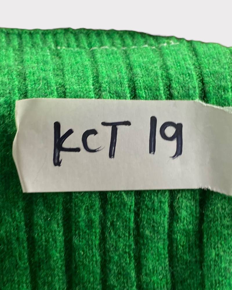 Plain Green Ladies Knitted Crop Top