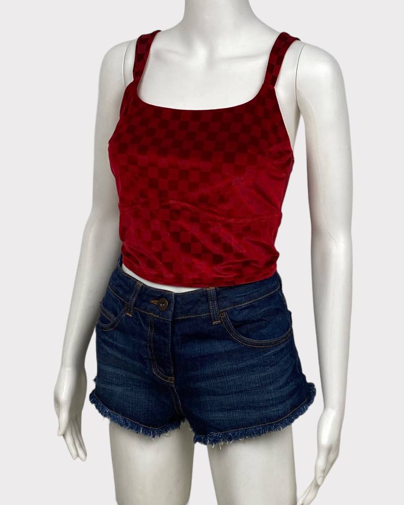 Colsie Red Sexy Style Ladies Crop Top ( L )