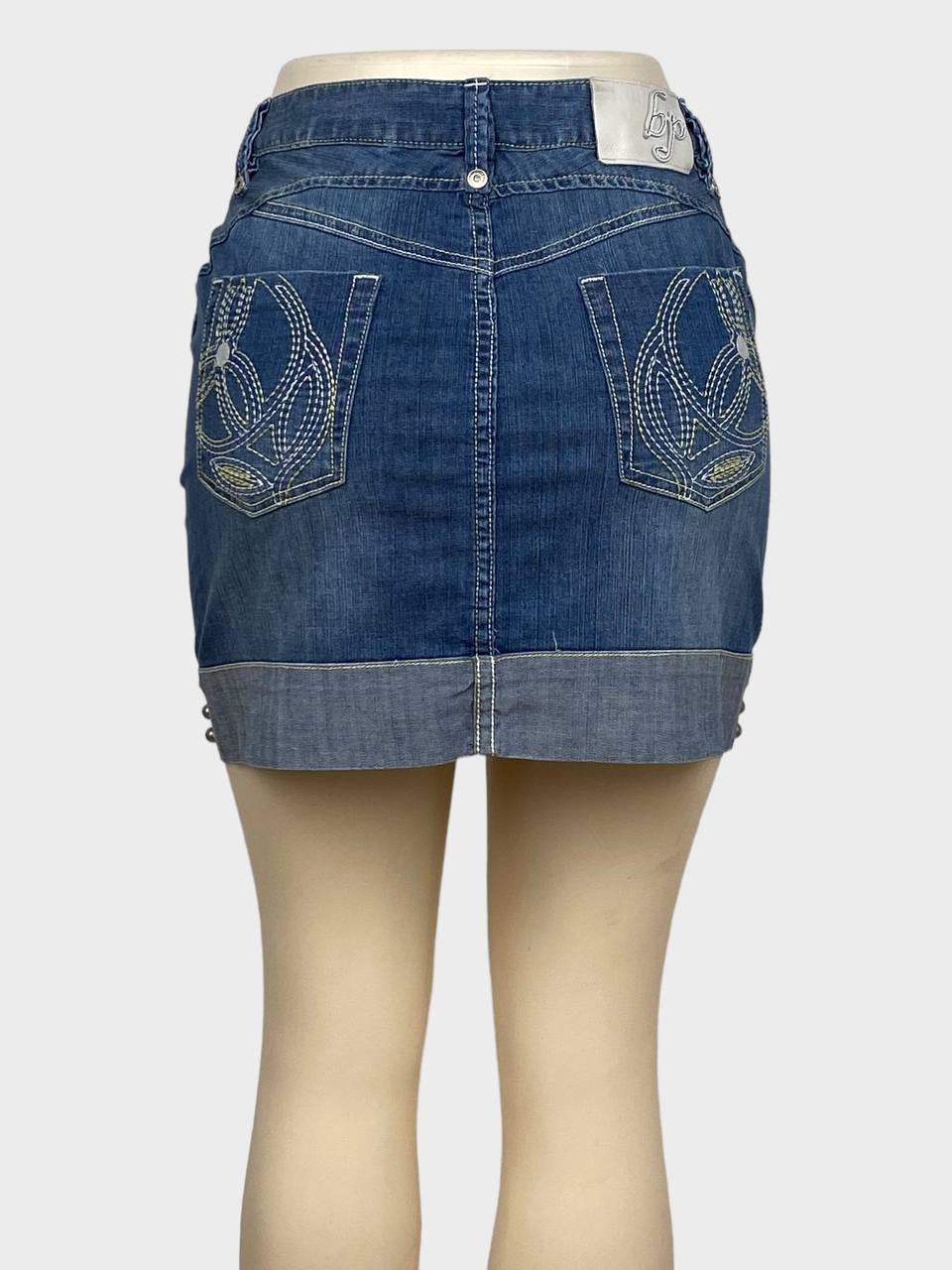 Blue Power Ladies Denim Mini Skirt (W28)