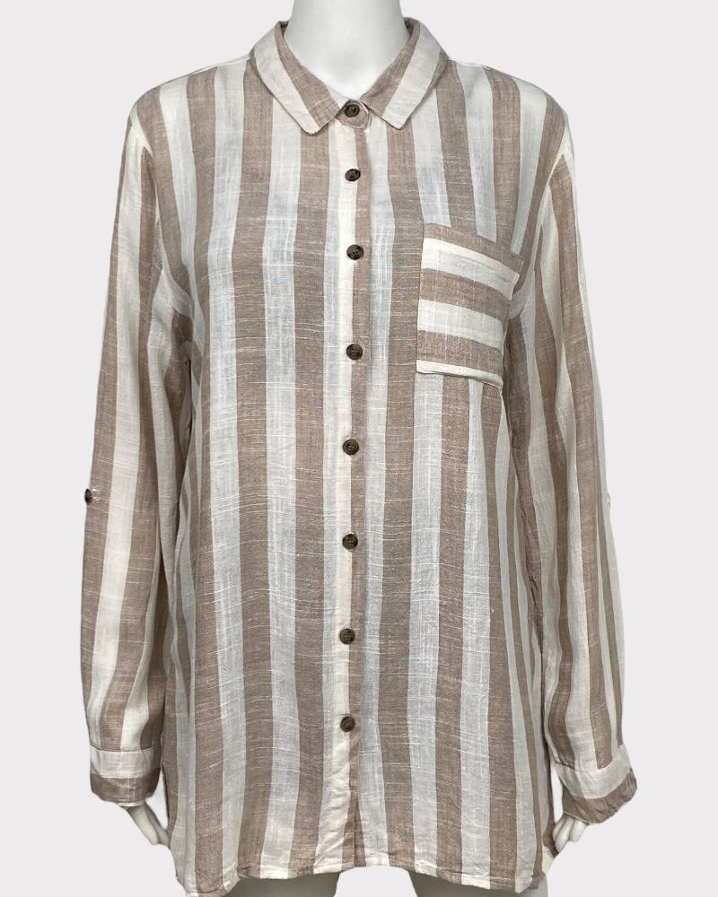 RD KoKo Stripped Linen Blouse