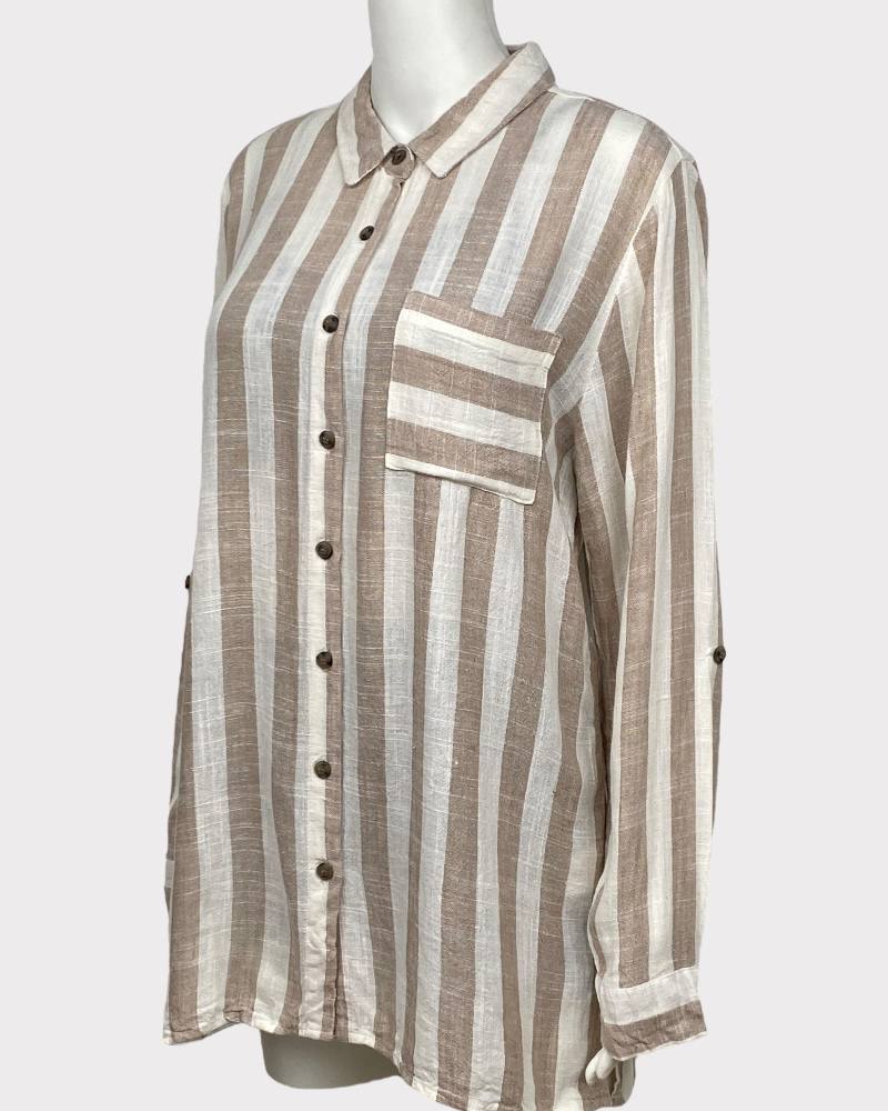 RD KoKo Stripped Linen Blouse