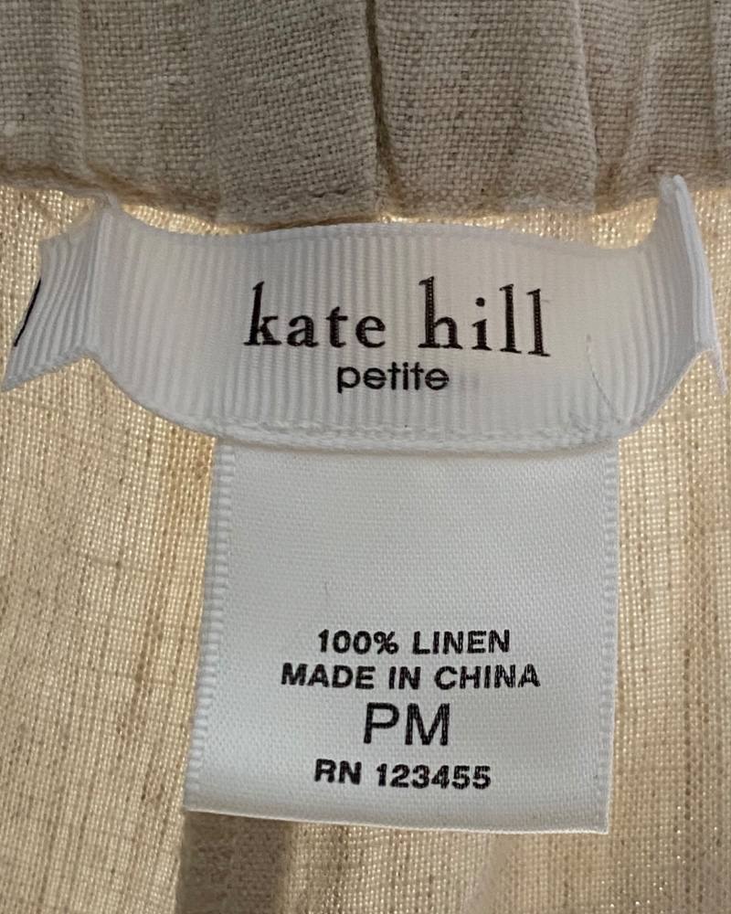 Kate Hill Petite  Linen Ladies Pant