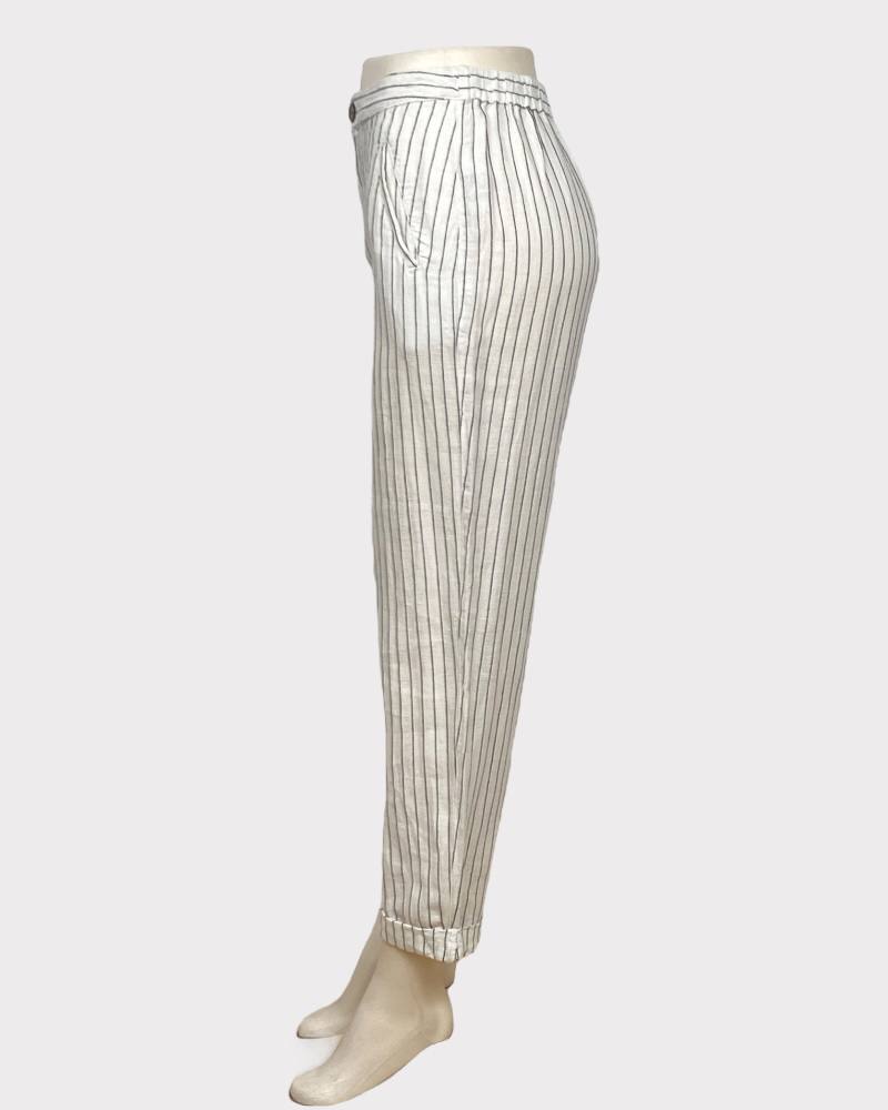 Rachel Zoe Stripped  Linen Ladies Pant