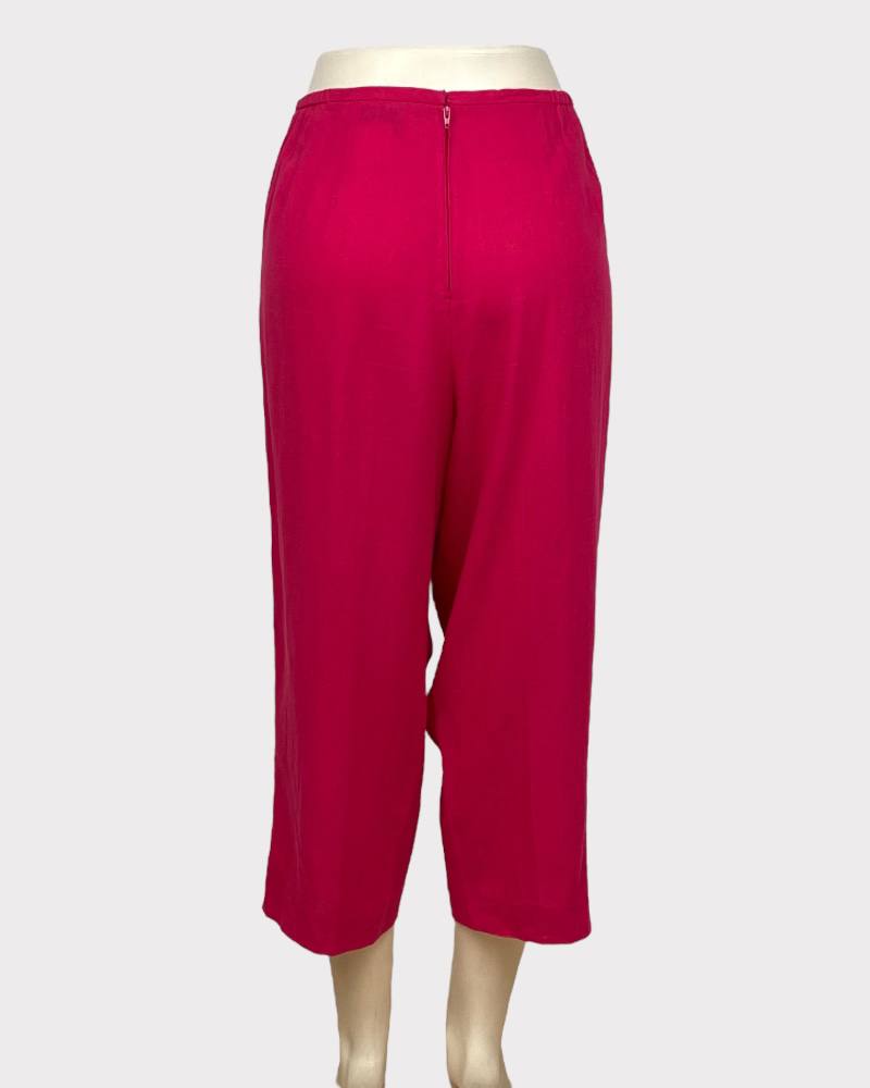 Plaza South Pink Petite Ladies Linen Pant