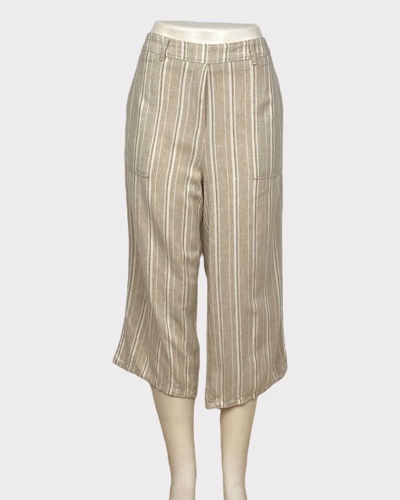 Laura Petite Stripped Ladies Linen Pant