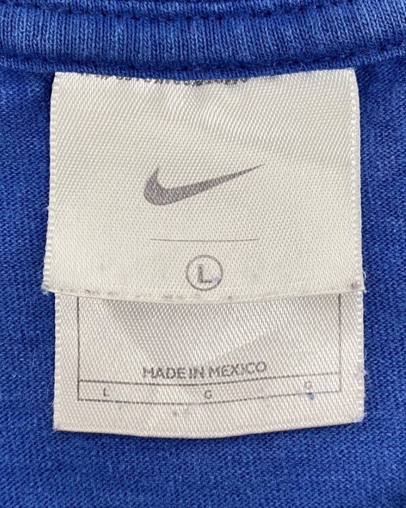 Nike Blue Plain Vintage T-shirt ( L )